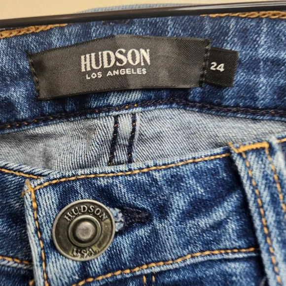 Hudson Jeans Women's Skinny Jeans - Blue - Picture 4 of 6
